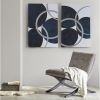 Silver Foil Abstract 2-piece Canvas Wall Art Set