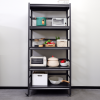 72"H Garage Shelving Bookshelf Kitchen Storage Rack with Wheels