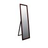 55" Tall Standing Floor Mirror, Walnut finish, Rectangular finish