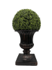 32" Ball Topiary in Brown Pedestal Pot, Artificial Faux Plant for indoor and outdoor