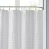 Super Waffle Textured Solid Shower Curtain