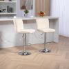 COOLMORE Bar Stools with Back and Footrest Counter Height Dining Chairs 2PC/SET,360Â° Velvet Swivel Bar Stools Set of 2, Adjustable Counter Height Bar