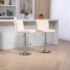 COOLMORE Bar Stools with Back and Footrest Counter Height Dining Chairs 2PC/SET,360Â° Velvet Swivel Bar Stools Set of 2, Adjustable Counter Height Bar