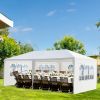 10'X20' Outdoor Party Tent with 4 Removable Sidewalls; Waterproof Canopy Patio Wedding Gazebo; White(Same as this CIN:D0102HGAIAG)