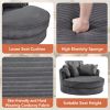 Swivel Accent Barrel Chair with 5 Movable Pillow 360 Degree Swivel Round Sofa Chair for Living Room,Bedroom, Hotel, Grey