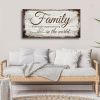 Family is Important Quotes Canvas Wall Art for Living Room|Family Wall Art|Family Prints Signs Framed|Family Wall Decor|Retro Picture Painting Artwork