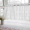 Swan - Translucent Short Kitchen Curtain Half Window Curtain Cafe Tier Curtain