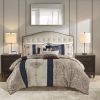 7 Piece Jacquard Comforter Set with Throw Pillows