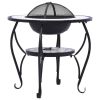 Mosaic Fire Pit Table Blue and White 26.8" Ceramic