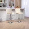 COOLMORE Bar Stools with Back and Footrest Counter Height Dining Chairs 2PC/SET,360Â° Velvet Swivel Bar Stools Set of 2, Adjustable Counter Height Bar