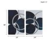 Silver Foil Abstract 2-piece Canvas Wall Art Set