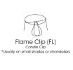 Slant Hardback Chandelier Lampshade with Flame Clip (Set of 6), Off White Fabric Lampshade for Table Lamps, Natural Linen, 3" Top x 4" Bottom x 4" Hei