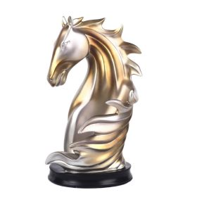 Horse Shape Display Shelf Wine Holder Animal Statue Creative Wine Bottle Rack Holder Kitchen Dining Bar Barware Wine Rack (Color: Silver Gold)