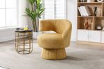 360 Degree Swivel Cuddle Barrel Accent Chairs, Round Armchairs with Wide Upholstered, Fluffy Fabric Chair for Living Room, Bedroom, Office, Waiting Ro