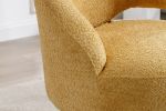 360 Degree Swivel Cuddle Barrel Accent Chairs, Round Armchairs with Wide Upholstered, Fluffy Fabric Chair for Living Room, Bedroom, Office, Waiting Ro