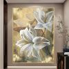 Hand Painted Oil Paintings Hand Painted High quality Flowers Contemporary Modern Rolled Canvas Living Room Hallway Luxurious Decorative Painting