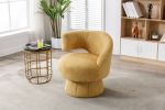 360 Degree Swivel Cuddle Barrel Accent Chairs, Round Armchairs with Wide Upholstered, Fluffy Fabric Chair for Living Room, Bedroom, Office, Waiting Ro